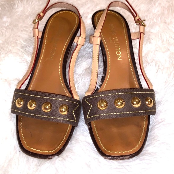 Authentic Louis Vuitton Wedge Sandals - Picture 5 of 8